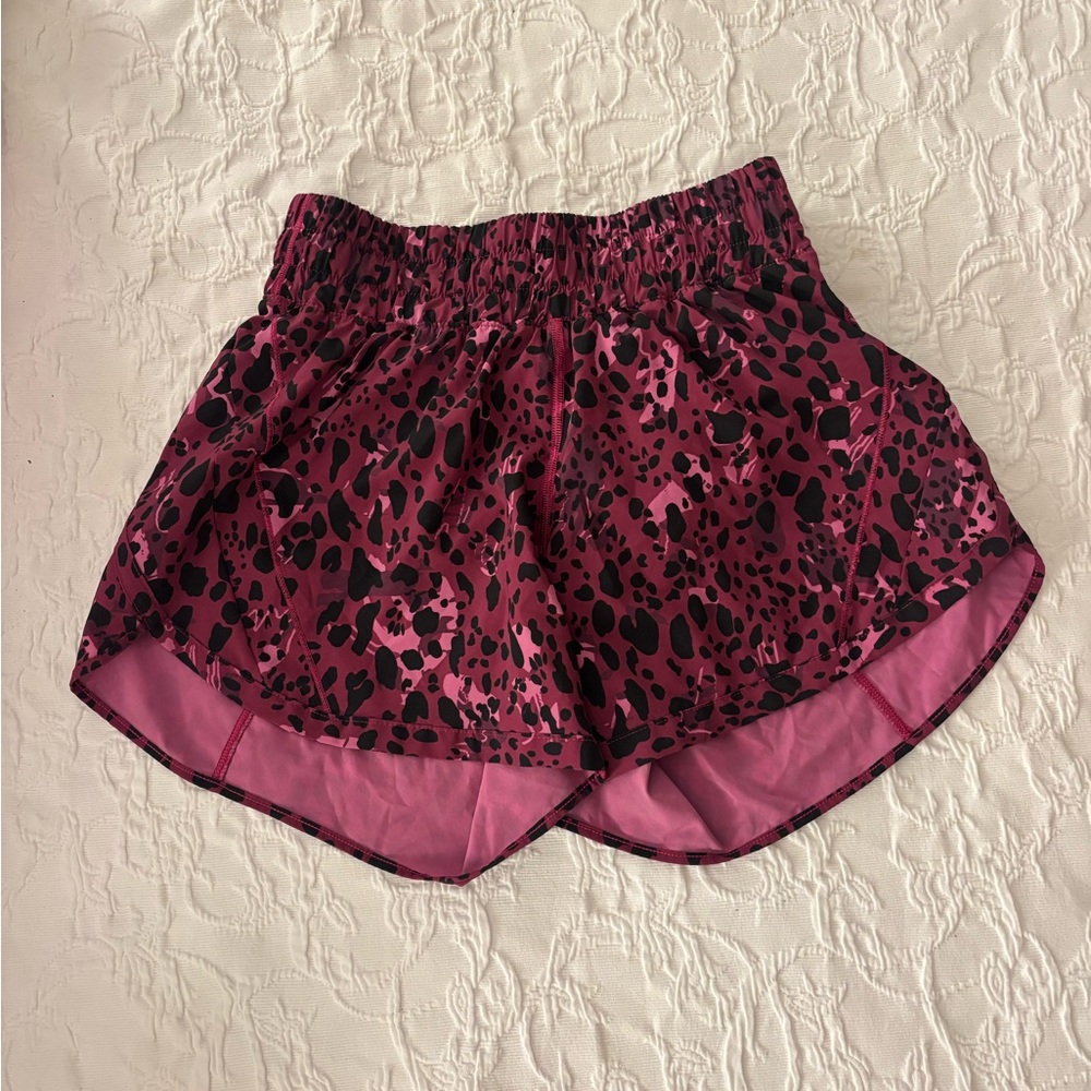 Purple and Black Cheetah Print Women's Shorts